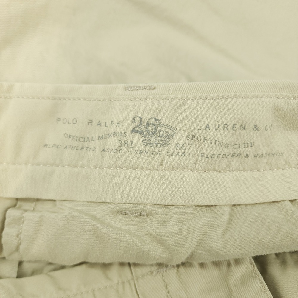 Polo Ralph Lauren Shorts Mens 34 Khaki Twill Chino Sporting Club Classic Golf - Picture 6 of 11